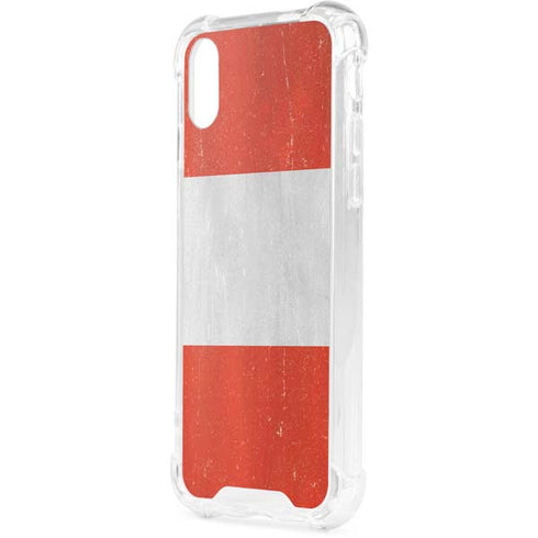 Distressed Austria Flag iPhone XS Clear Case